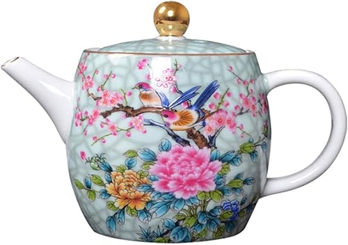 Tetera de cerámica, tetera de té, tetera china para servir, hervidor de té japonés, tetera vintage, tetera de pájaros, tetera de flores, accesorio