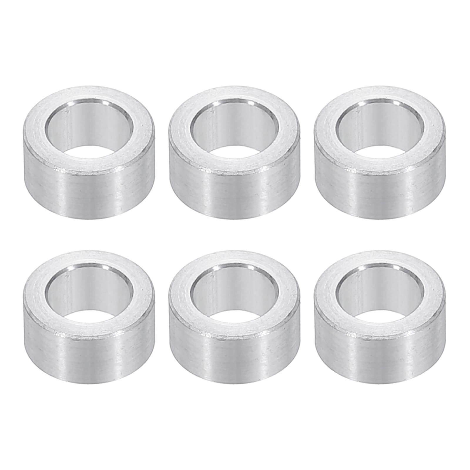 PATIKIL M6 Aluminum Spacers, 6pcs 1/4" x 3/8" Round Metal Spacers for 1/4 or M6 Screw Bolts