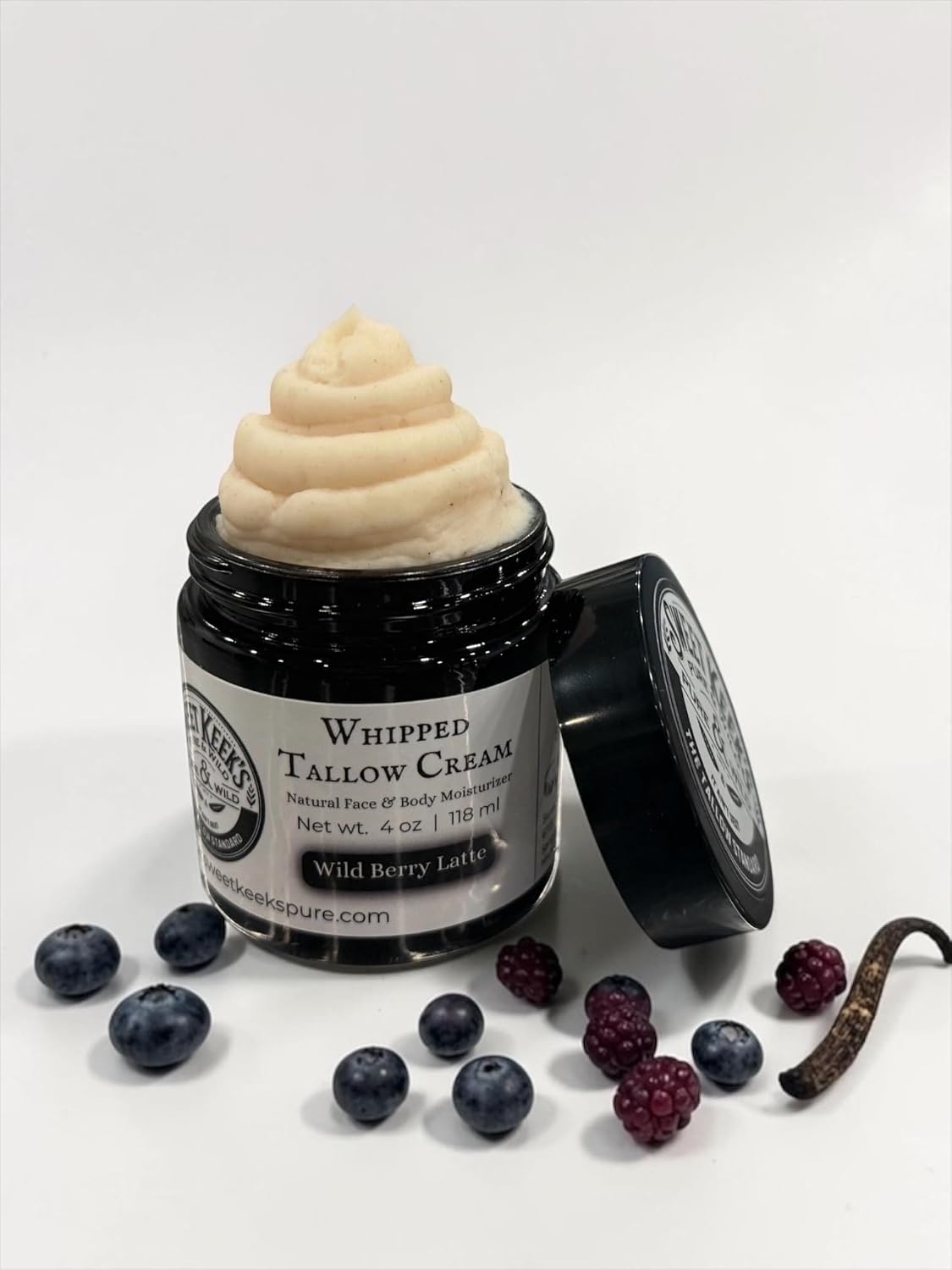 Whipped Tallow Cream - Wild Berry Latte (Blueberry, Acai, Vanilla)
