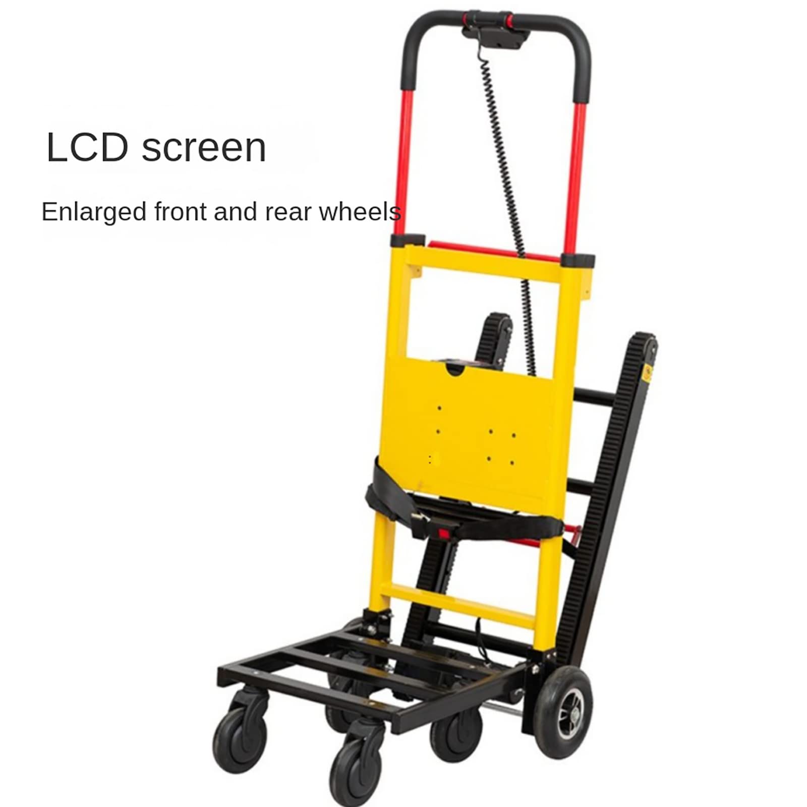 Montascale Cingolato Elettrico, Carrello Montascale Portatile E Pieghevole, Con Una Capacità Di Carico Massima Di 200 Kg (440 Libbre), Ruote Universali Resistenti All'usura a 360°