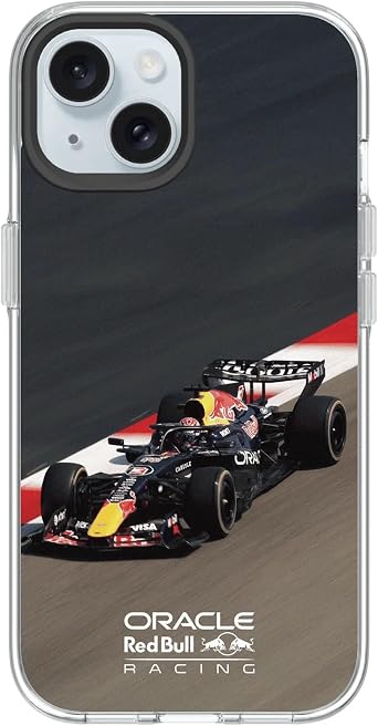 RhinoShield Clear Phone Case for iPhone 15 | Oracle Red Bull Racing Anti-Yellowing, Transparent, High Clarity, Shockproof, Military Grade Drop Protection