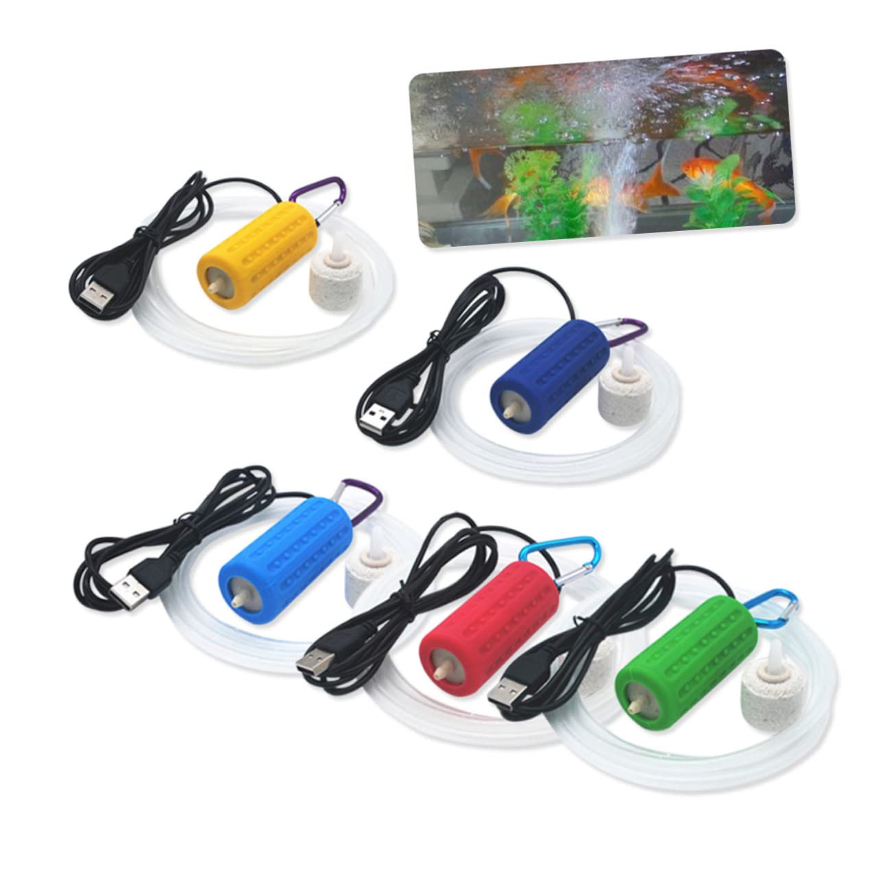 Mipcase 3stücke USB Aquarienluftpumpe Ultra-leise Kompakte Sauerstoffpumpe Für Kleine Und Mittlere Fischbecken Vielseitig Einsetzbar Energiesparend Für Aquarien Und Hydroponik