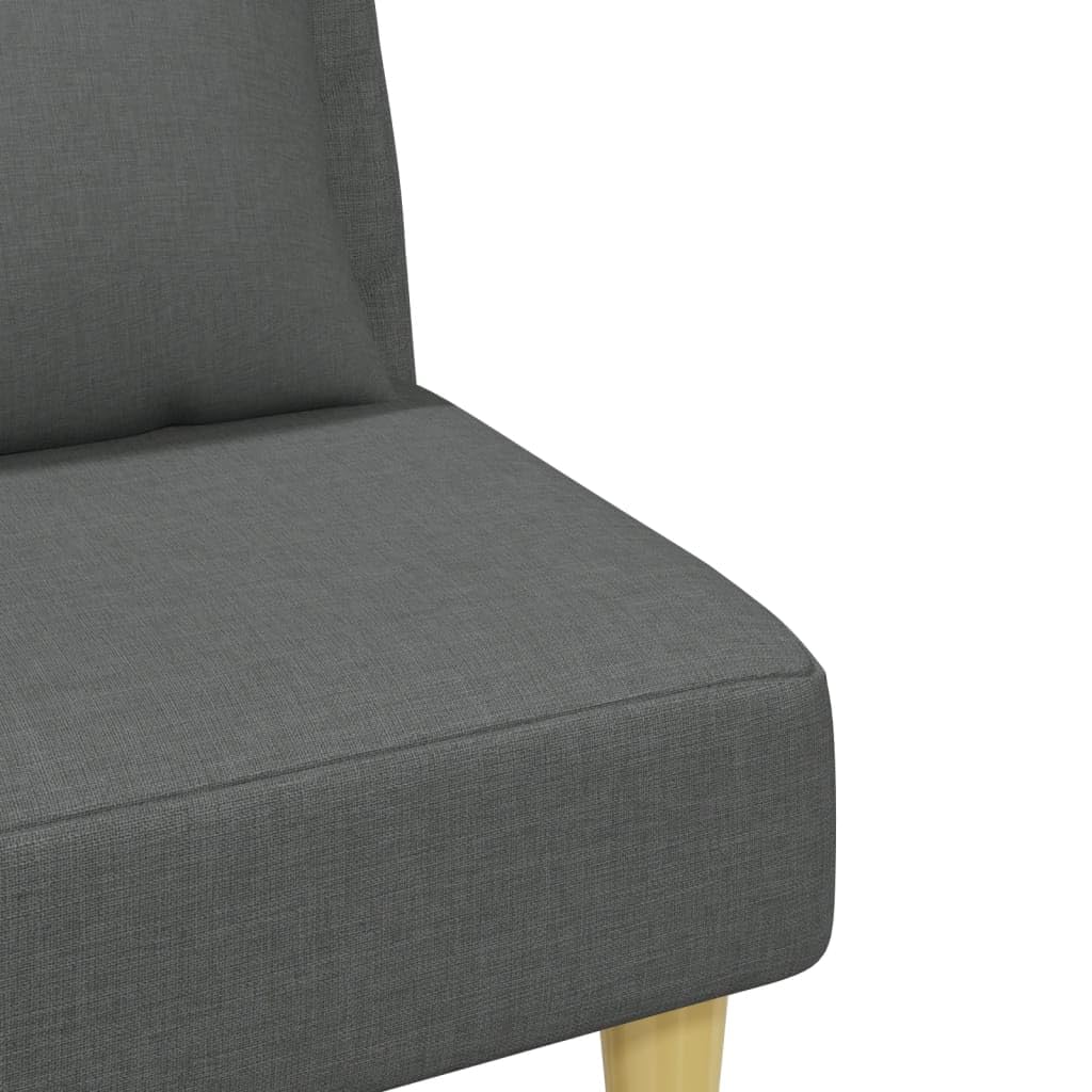 Homgoday Sofá Cama de 2 plazas con Almohadas y Taburete Tela Gris Oscuro, Sillones de Televisión, Sofás de Descanso Relax, Sofas De Salon, Hogar Sofa Muebles，Asientos Tapizados para Salón
