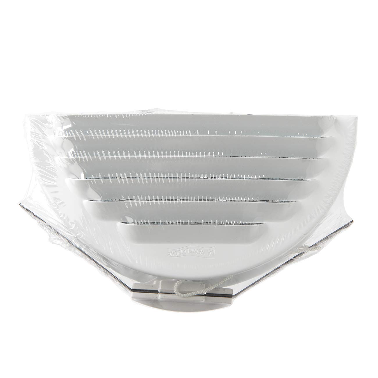 La Ventilazione GABDF125R - Rejilla de ventilación redonda plegable de aluminio lacado blanco con red antiinsectos, diámetro 150 mm
