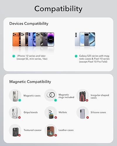 Vista 8 de ESR para soporte de coche MagSafe, soporte magnético para teléfono de coche, soporte magnético para ventilación/salpicadero para iPhone