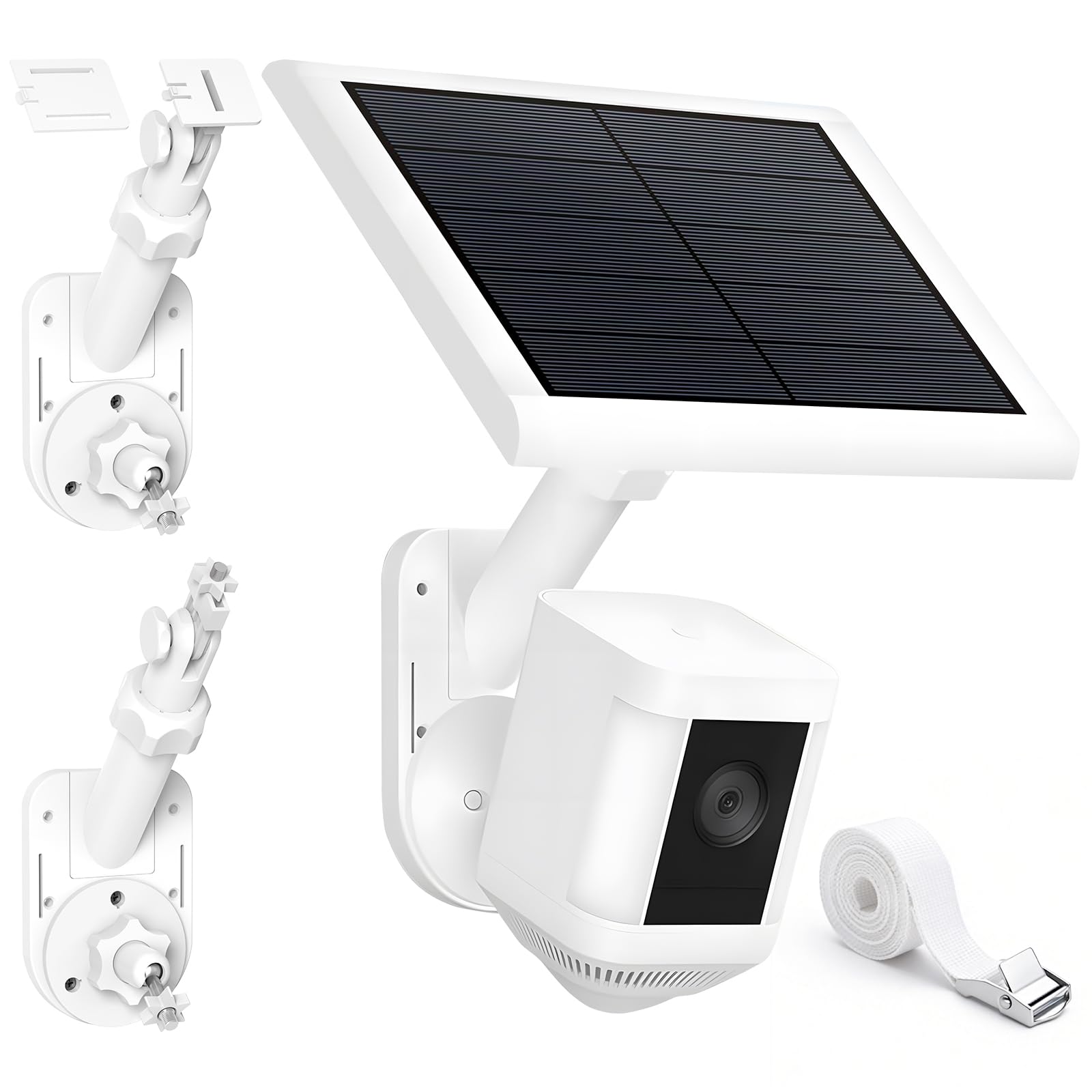 Adjustable Wall/Pole Mount for Ring Cameras & Solar Panels, Universal 2-in-1 Bracket for Ring/Blink/Eufy/Arlo/Wyze/Reolink Solar Panel and Cam, with Ring Stick Up/Outdoor Plus/Spotlight Cam/Plus/Pro