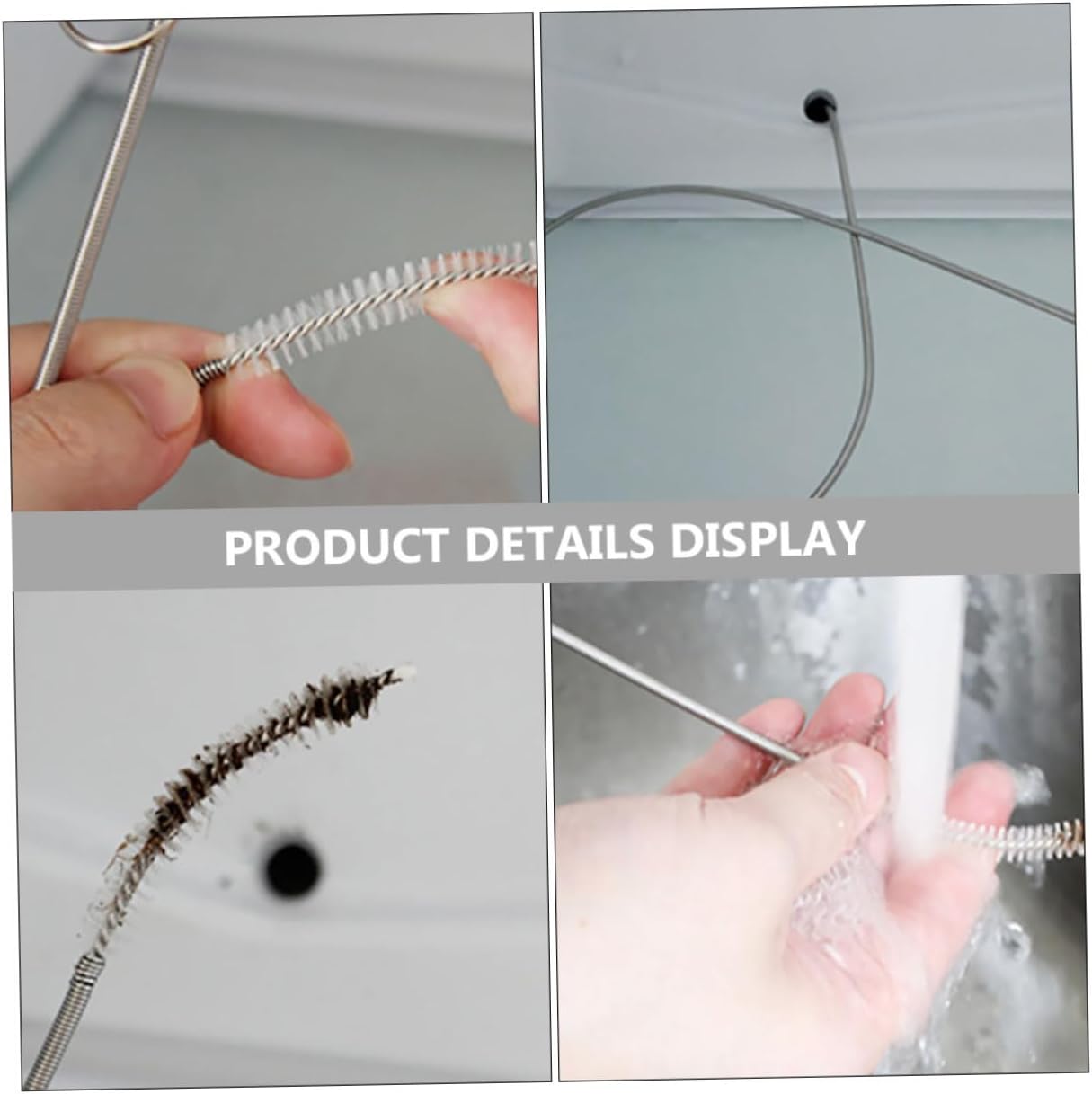 2pcs Refrigerator Drain Cleaning Tool Flexible Dredging Device for Rubbish Removal and Reusable for Maintenance of All Fridge Brands