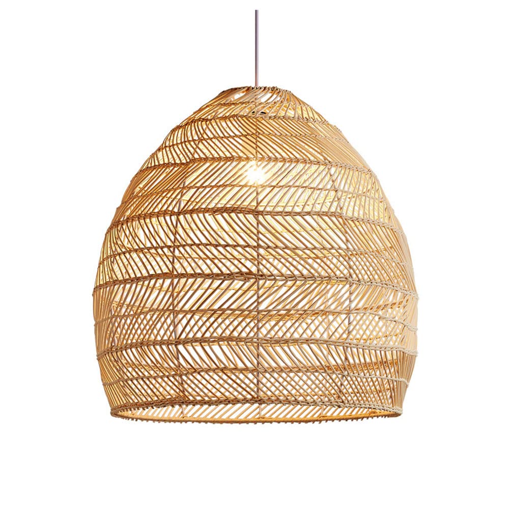 Lustre en bambou tissé main au design authentique du Sud-Est Asiatique