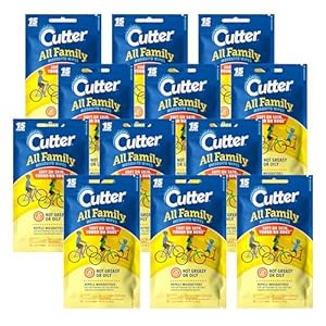Cutter All Family Mosquito Wipes, 15-Count, 12-Pack, Plain