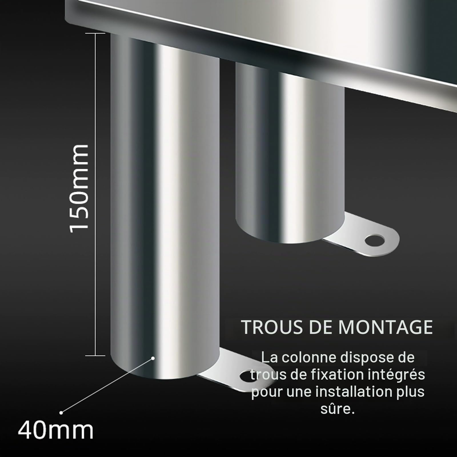 Boîtier Électrique sur Pied, Boite Derivation Étanche en Acier Inoxydable, Boîte de Jonction Électrique Verrouillable avec Plaques de Montage, pour Usage Extérieur(40x30cm/15.7x11.8in)