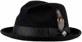 STACY ADAMS Men's Wool Felt Pinch Front Fedora Hat