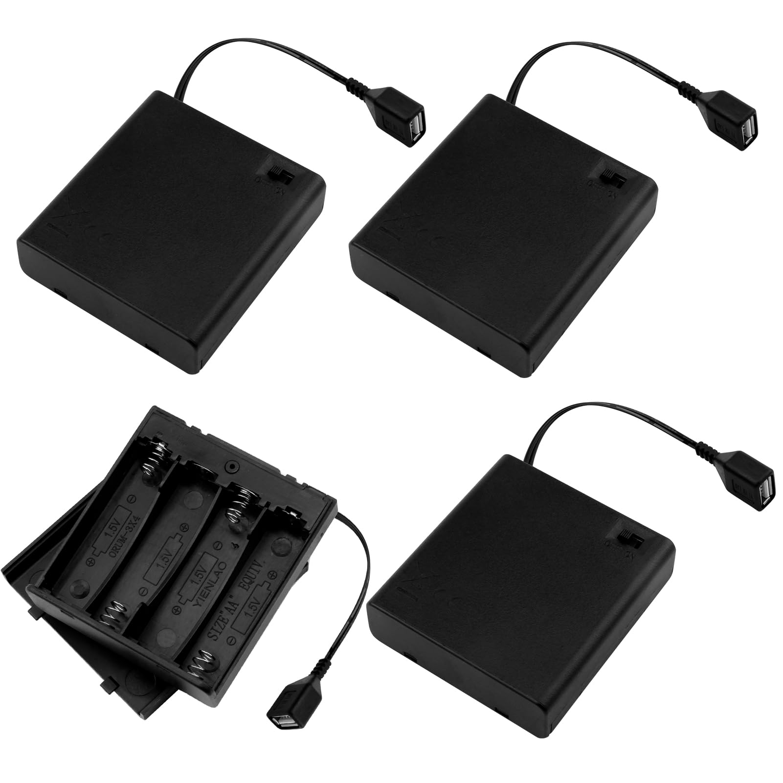 Porta Baterías X4 AA Con Interruptor - Foto 13