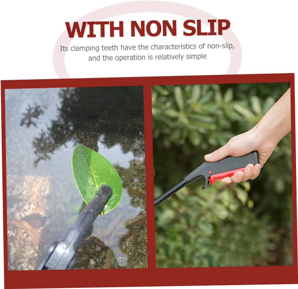 Outanaya Outdoor Rubbish Picker Tool Stainless Steel Trash Gripper with Ergonomic Handle for Easy Litter Pickup School Park Office