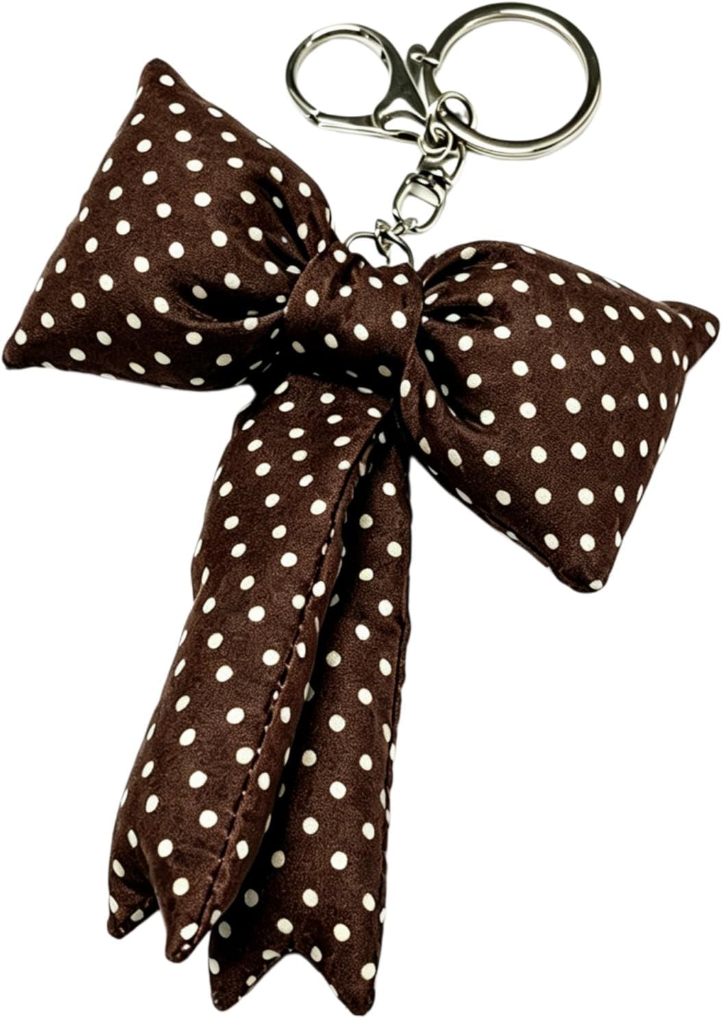 Bow Keychain Fabric Bowknot Plaid Keyring for Women Y2K Aesthetic Solid Bag Purse Pendant Charm Accessory