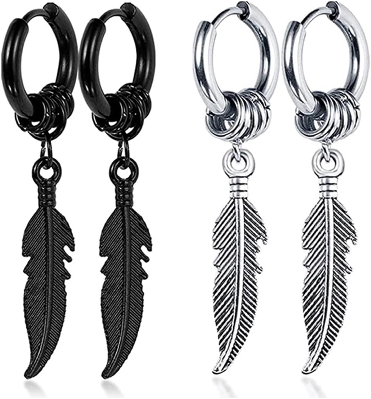 Feather Earrings for Women Dangling Boho Bohemian Earrings for Women Multicolor Long Tassel Feather Earrings for Women Trendy Jewelry Gifts image 2