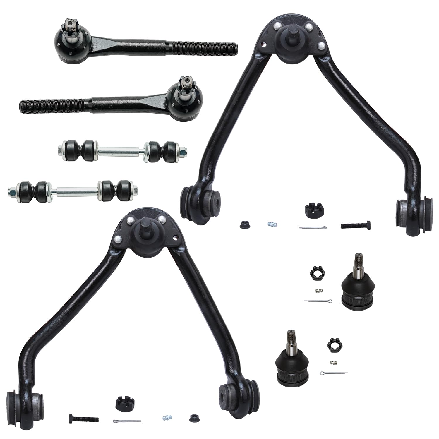Detroit Axle - 8pc Front End Control Arms Kit for C1500 C2500 Suburban