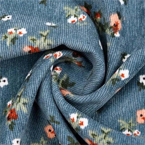 Tissu en velours côtelé floral 200x150cm : oubliez les vêtements fragiles en couture