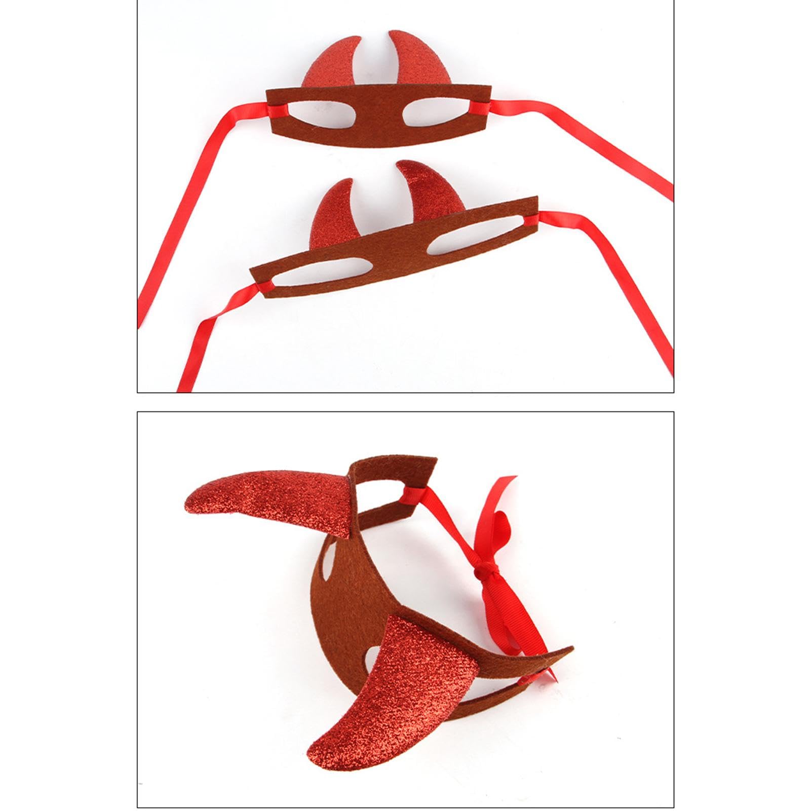 Amazon | Muskela 面白い猫のコスチューム、犬の悪魔の角 | フェルト