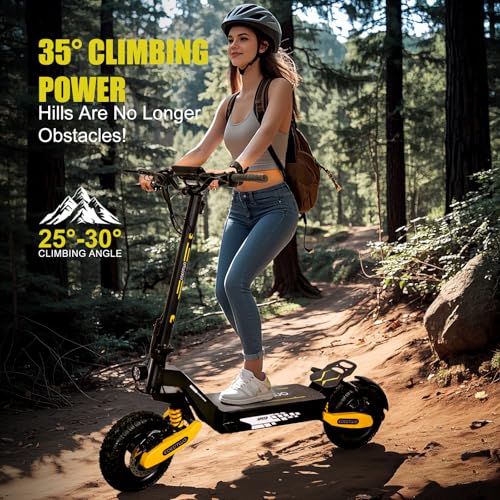 Image of Electric Scooter for Adults, 1200W Peak Motor Fast E Scooter | Up to 38 MPH Top Speed 27 Miles Long Range, 11 inch Off-Road Tires, 330lbs MAX Load, Foldable