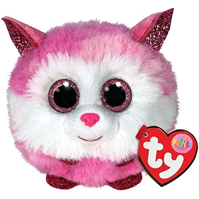Ty UK Ltd- Princess Pink Husky Puffies Peluche, Multicolor (42522)