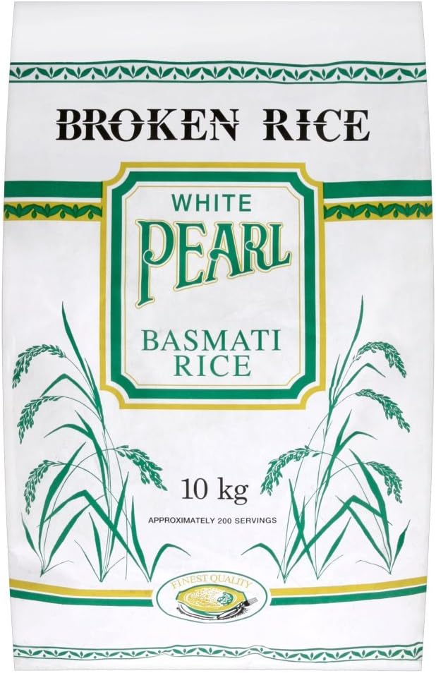 White Pearl Broken Basmati Rice - 10kg : Amazon.co.uk: Grocery