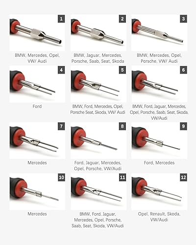 Miniatura 3 de Kit de liberación de terminales de 23 piezas, conector de cable universal, herramienta de liberación de pin de extracción de clavijas, juego de