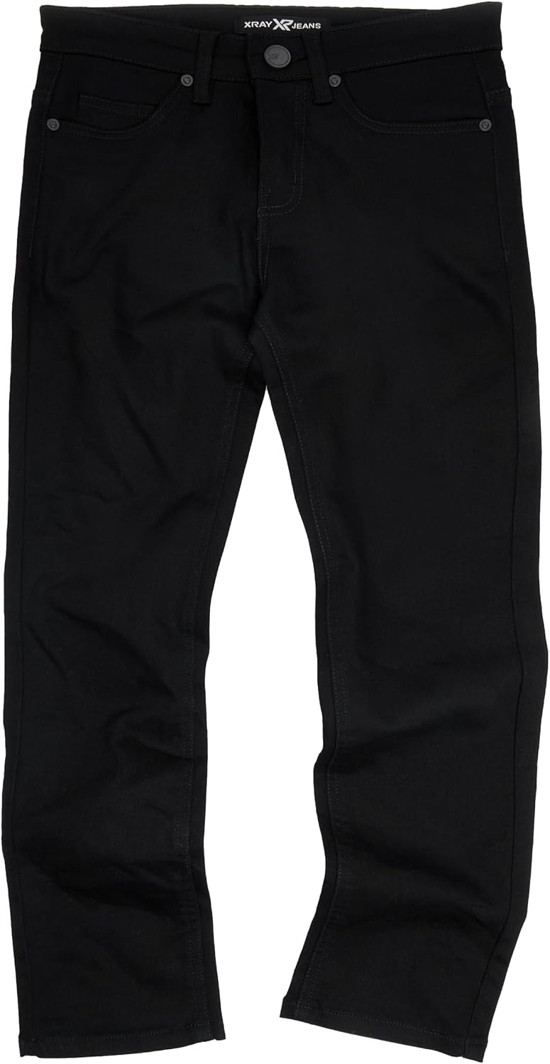 X RAY Jeans Little Kids Stretchy Pants, Flexible Colored Denim Jeans, Casual Pants with Elastic Waistband for Boys
