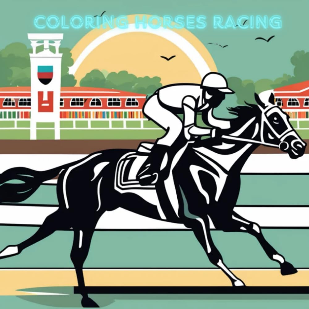 Coloring Horses Racing