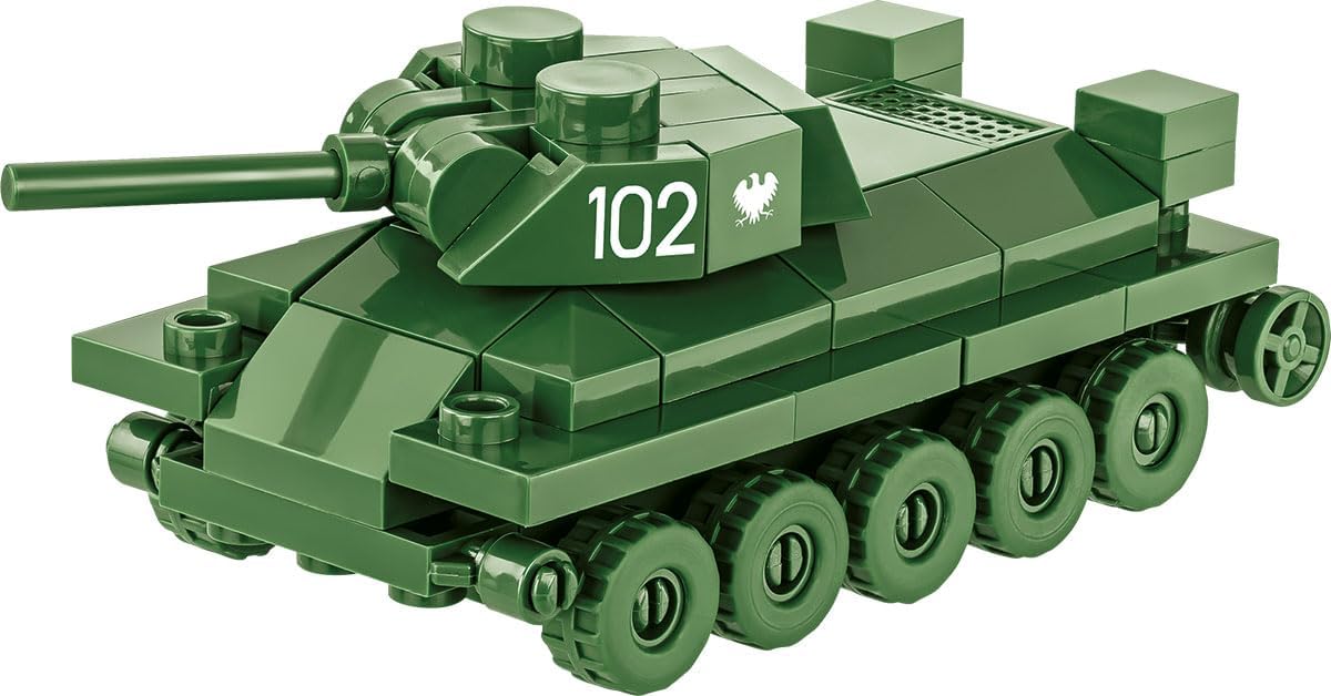 COBI Historical Collection WWII T-34/76 1:72 Scale Tank Building Set, 101 Pieces