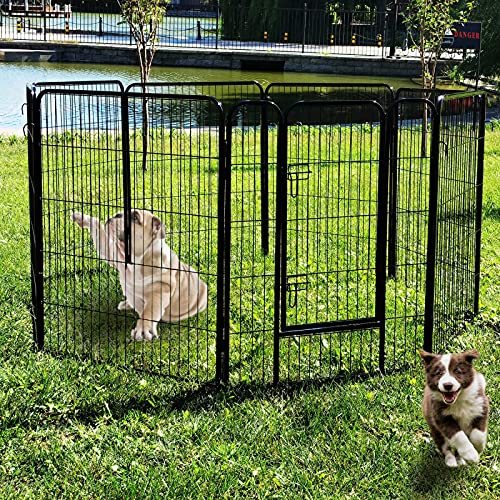 Meihua Dog Playpen 8 Panels 40" Height, Pet Pen Dog Kennel Fence Outdoor Indoor Play Yard Puppy Exercise (8 Panel 40 Inch) #TOP1