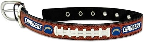 NFL San Diego Chargers - Collar clásico de fútbol americano de cuero, talla M