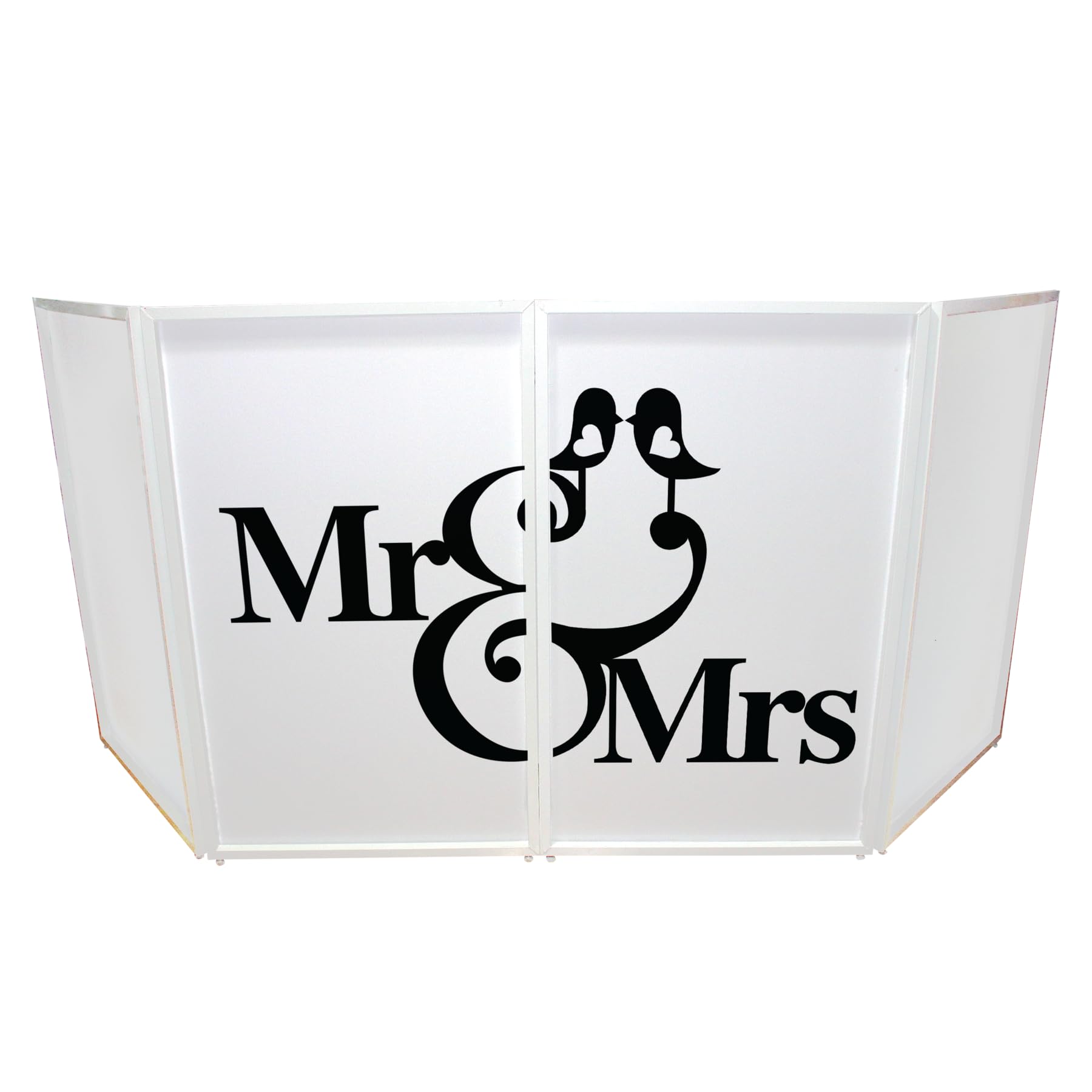 ProX XF-SMRMRS20X2 2) Mr and Mrs Facade Enhancement Scrims Black Script on White