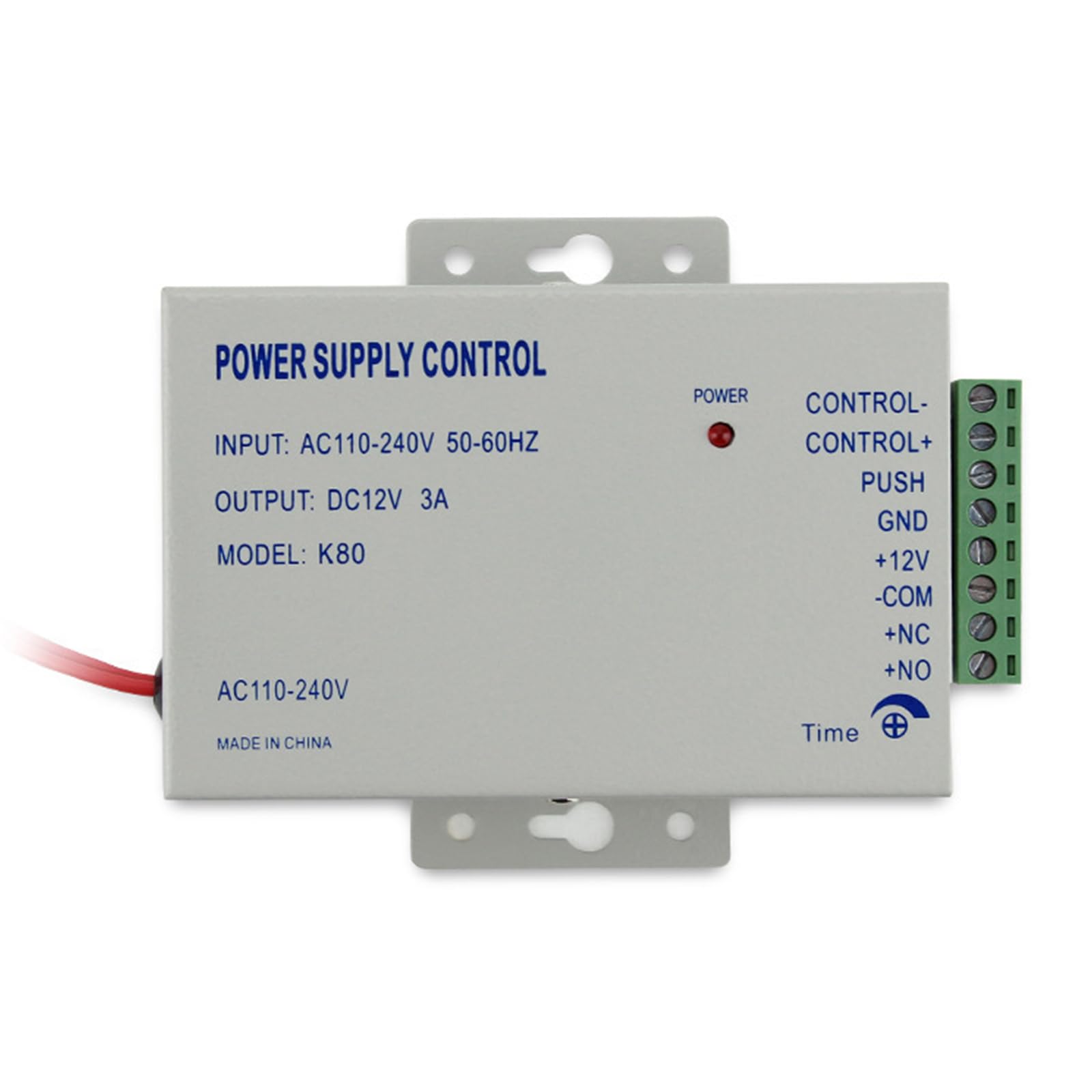 Moondame K80 Power Supply Control For 12V 3A For Button Magnetic Lock Door Access Control System Accessories 110-240V Power Supply Controller