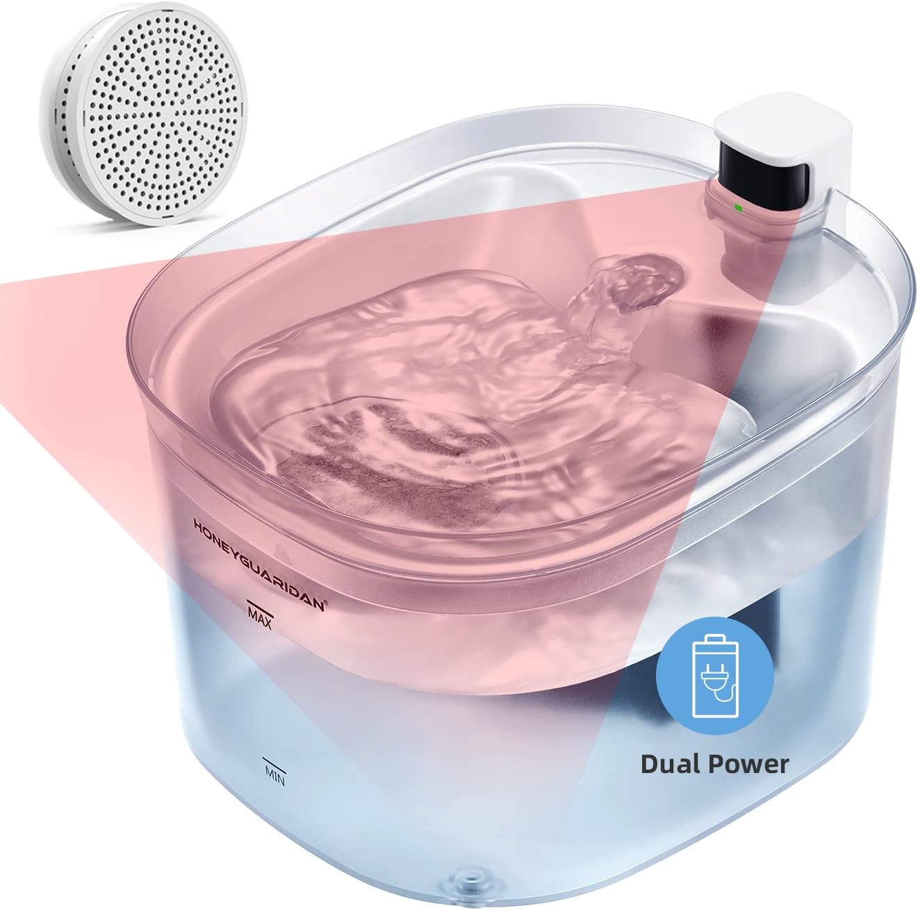 Dual Power Cat Water Fountain with Infrared Sensored Smart Fountain