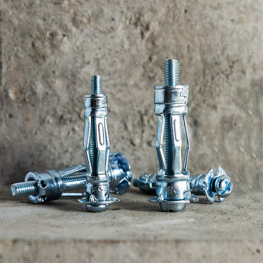 T.K.Excellent Lot de 100 Cheville métallique à expansion avec vis tête cylindrique