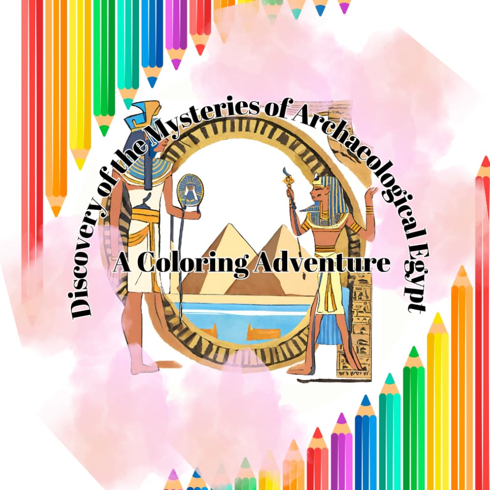 Discovery of the Mysteries of Archaeological Egypt: A coloring and story-book for children and adults