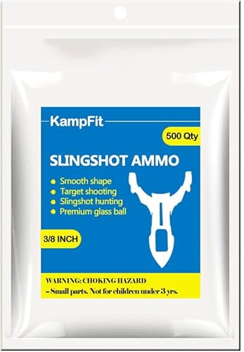 Miniatura 4 de Bolas de munición de tirachinas de mármol de vidrio transparente de 3/8 pulgadas, 500 unidades