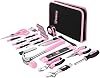 DEKO Womens Tool Set, 71 Piece Home Tool Set, Work Tool Set, Furniture Assembly & Home Maintenance, Home Repair & DIY Tool Kit Pink