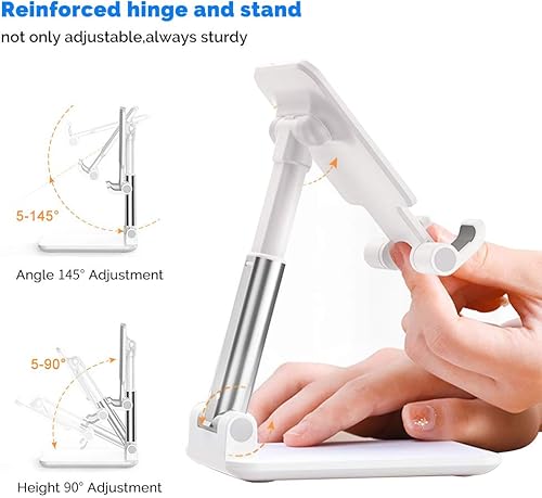 Miniatura 2 de Soporte ajustable para teléfono celular soporte para iPhone para la oficina soporte plegable para escritorio de teléfono celular para grabación de
