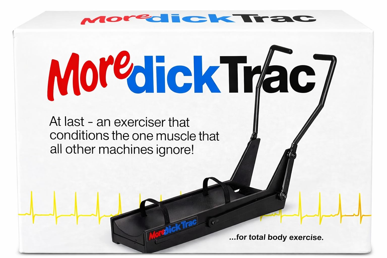 Mini Treadmill Gag Gift | Men's Over The Hill Birthday Gift | Funny Workout Gifts | MoreDic Trac Love Muscle Treadmill | Old Fart & Senior Citizen Prank Gift | Black | 9" L X 4" W X 6.3H