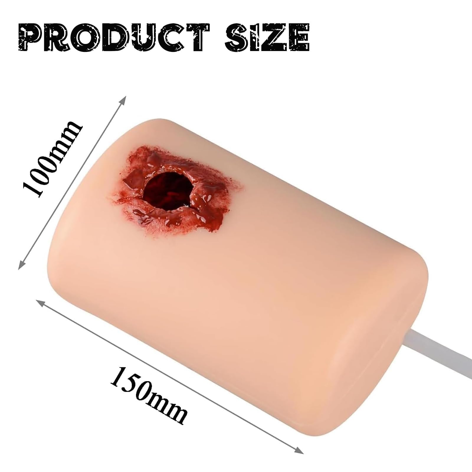 COYEUX Wundstillungsmodell, Blutstillungs-Tourniquet-Trainer-Modelle, Silikonmaterial, hochrealistische Schusswunde am Oberschenkel, Erste-Hilfe-Übung zur Wundstillung