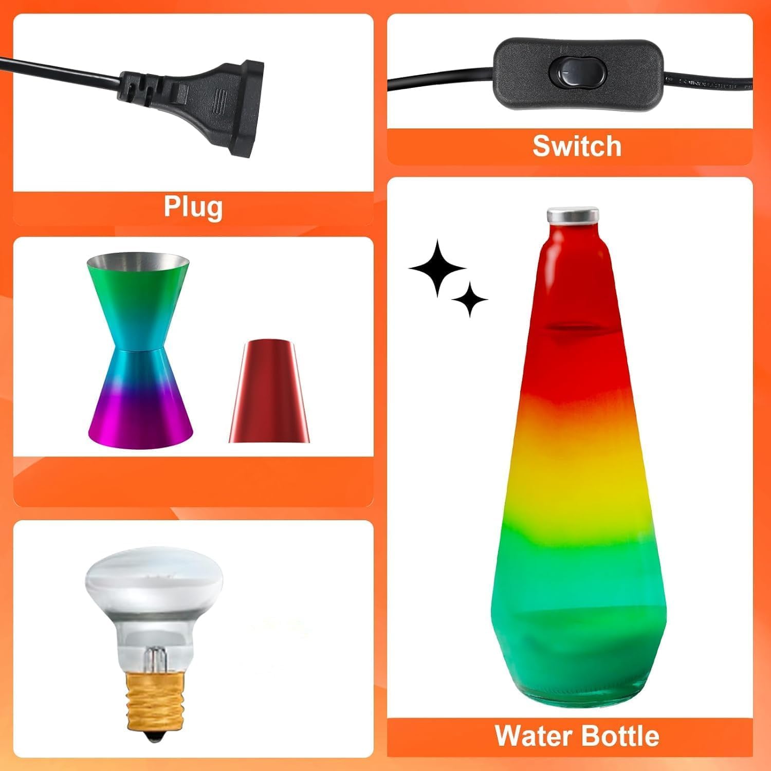 FBSPORT lampara de lavaLamp,Lámpara efecto relajante,Luces nocturnas lámparas de lavanda para la decoración del dormitorio, lámparas de oficina adolescentes y niños