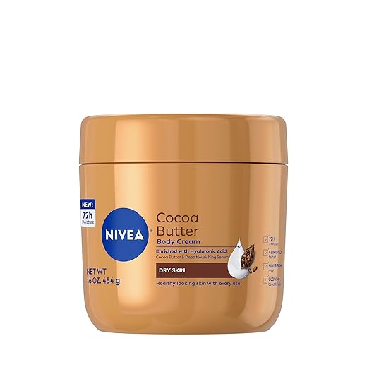 61M0Hzhhmjl. Ss520 Nivea cocoa butter body cream with deep nourishing serum, cocoa butter cream for dry skin, 16 ounce jar