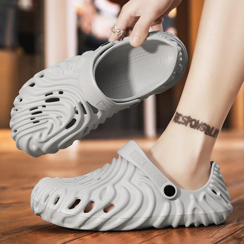 Image of Unisex Slip-On Wave Design Pattern Clogs