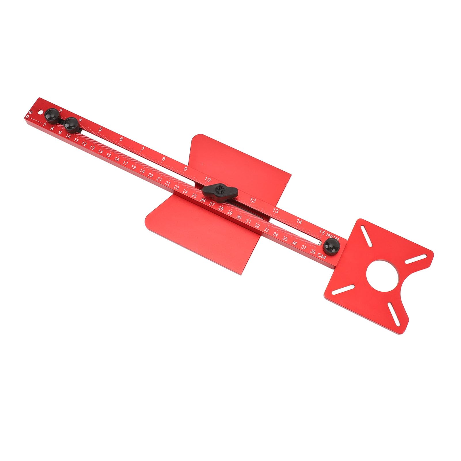 Focket per Fresare 4 in 1, Taglio di Cerchi, Scanalature e Rifilatura, | Staffa per fresatura del router in lega di alluminio, con base e scala rimovibili, per scanalatura e taglio circolare della