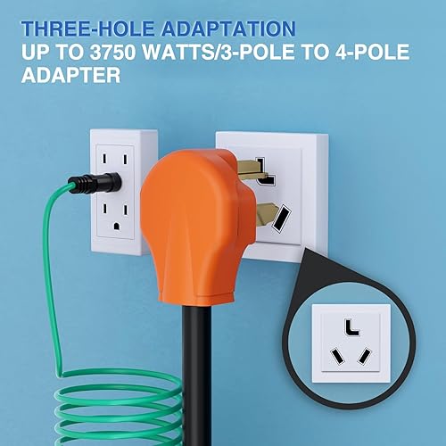 Miniatura 102 de Nilight Cable adaptador de cargador EV de 50 amperios a 50 amperios de 4 clavijas de cobre puro 250 V para soldador, conversión de enchufe Enchufe