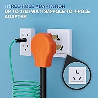 Vista 6 de Nilight Cable adaptador de secadora de 30 amperios a 30 amperios, 3 clavijas, 125 V, 3750 W, cobre puro, salida de secadora a nueva secadora