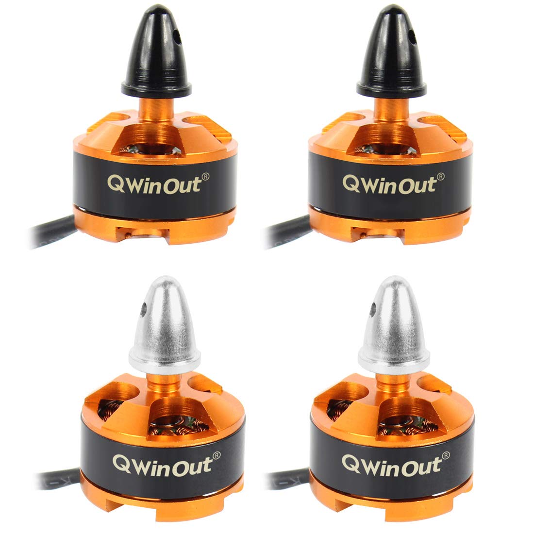Qwinout Moteur sans balais 1806 2400 KV CW CCW pour drone de course 2-3S FPV 250 Mini drone multi-rotor CC3D 260 330 RC Quadcopter (2 CW + 2 CCW)