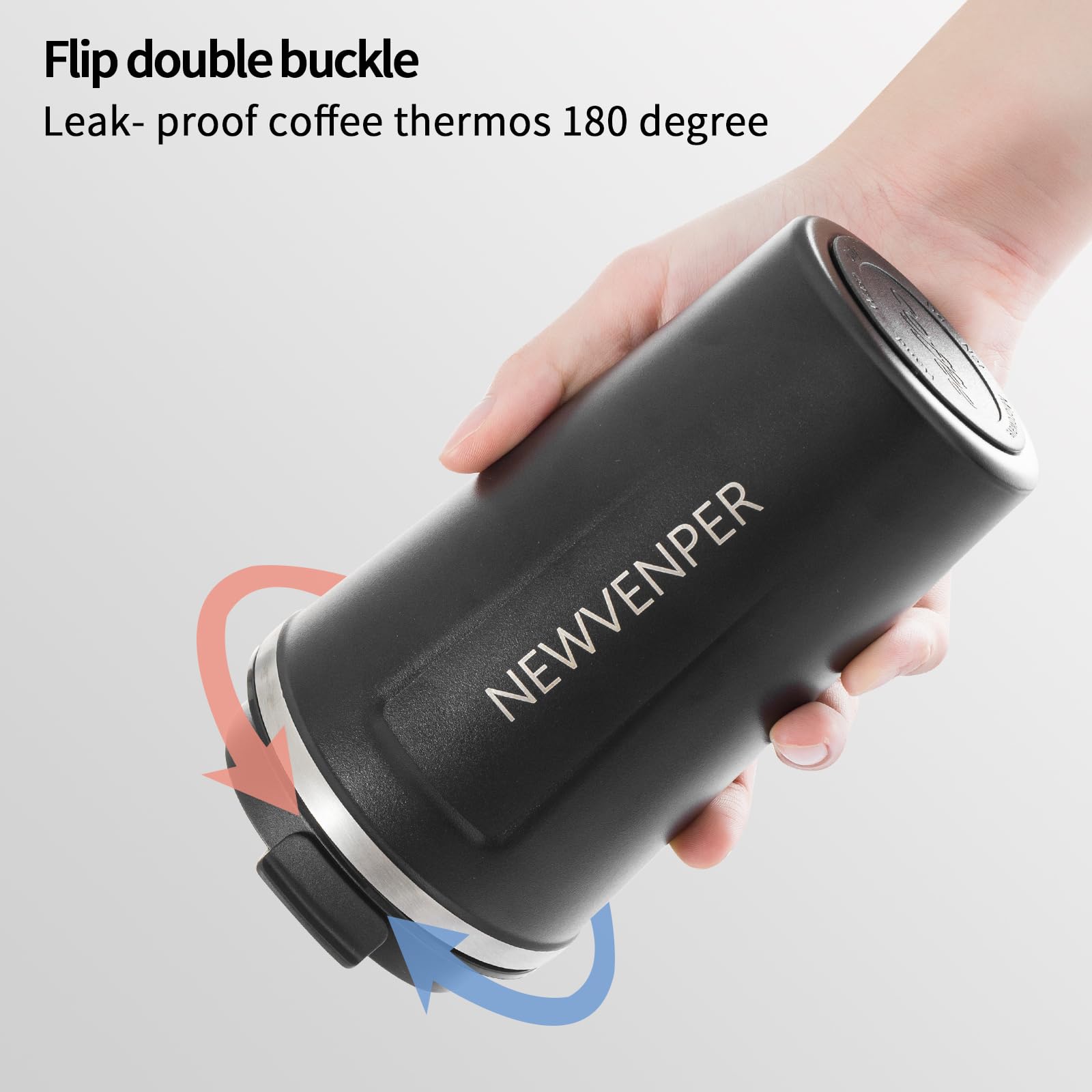 Newvenper Stainless Steel Vacuum Insulated Travel Coffee Mug, Led Temperature Display Insulated Tumbler - Image 4