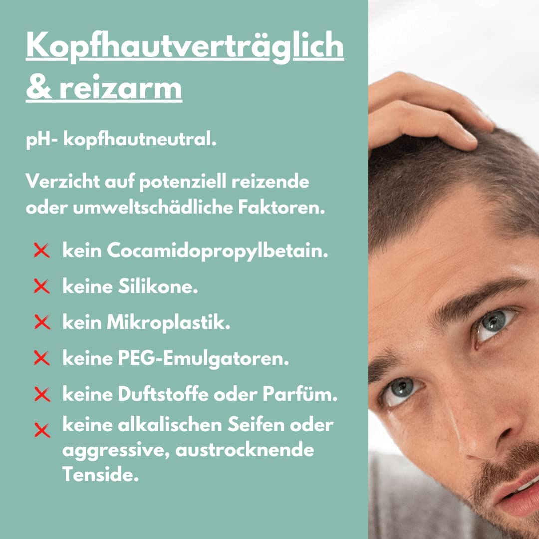 benevi Shampoo 5 x 200ml für empfindliche, trockene, juckende, gereizte Kopfhaut und Haare. Besonders mild. Auch bei zu Neurodermitis oder Schuppenflechte neigender Kopfhaut geeignet.